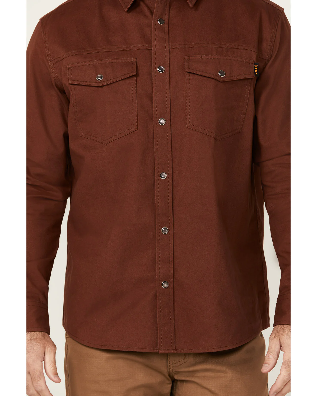Men's All Out Solid Long Sleeve Pearl Snap Western Work Shirt - Image 3