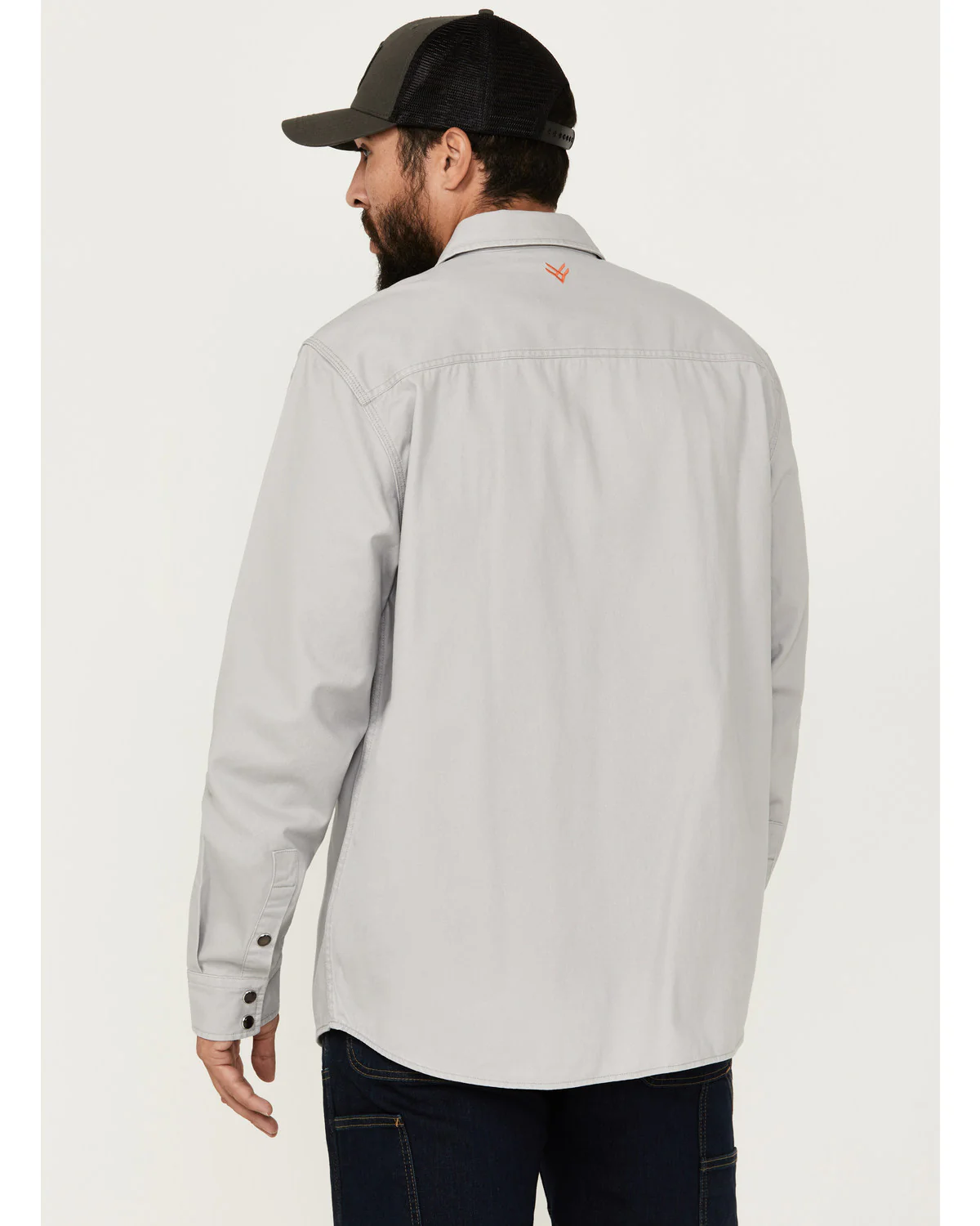 Men's All Out Woven Solid Long Sleeve Snap Work Shirt - Tall - Image 4