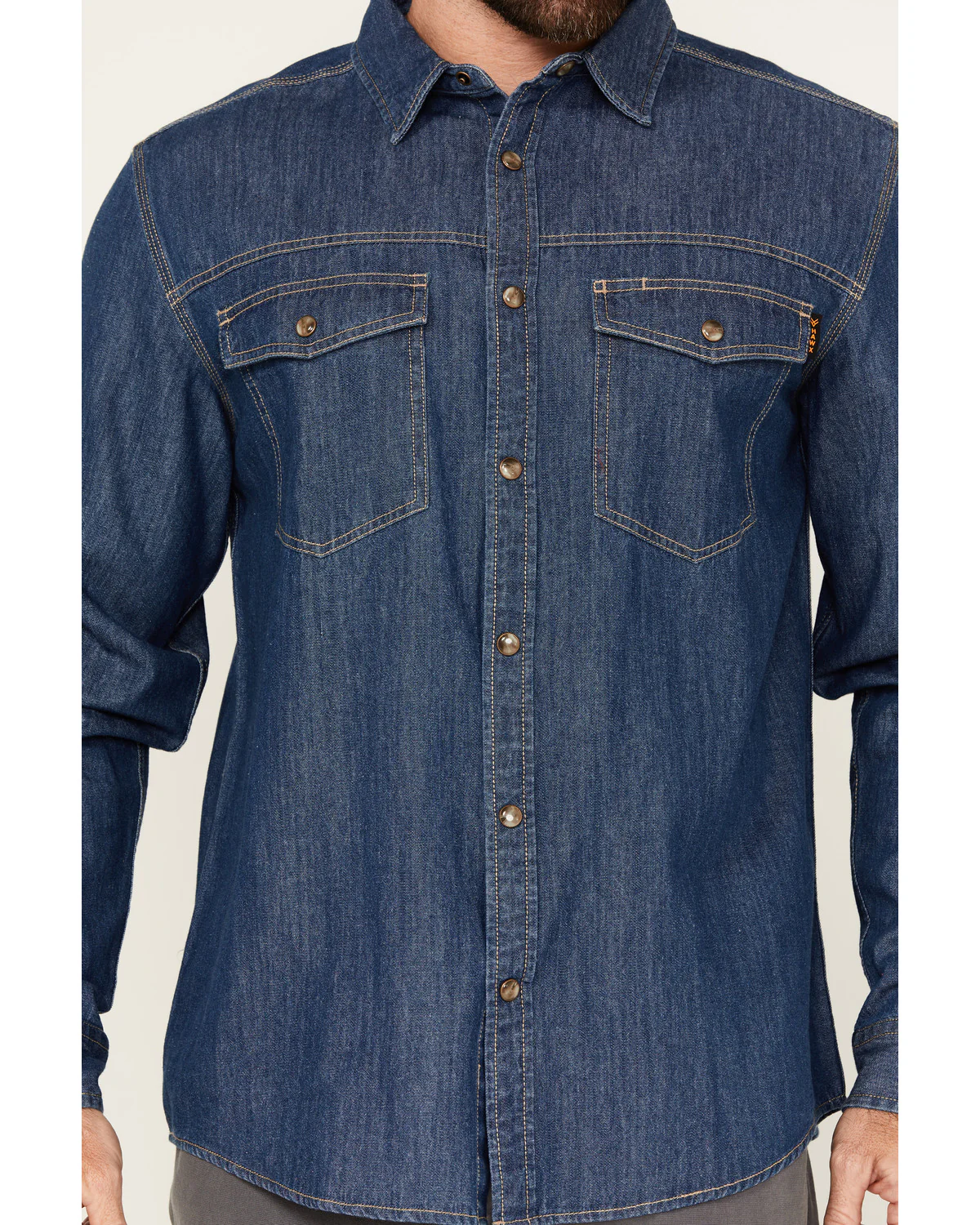 Men's Core Long Sleeve Snap Denim Work Shirt - Big & Tall - Image 3