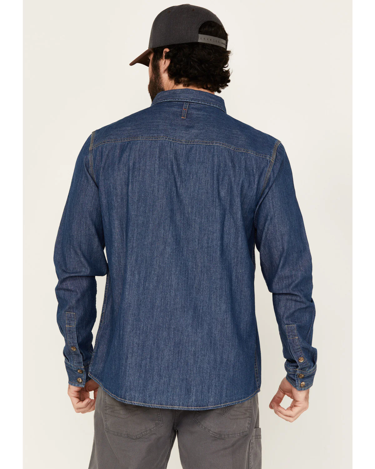 Men's Core Long Sleeve Snap Denim Work Shirt - Big & Tall - Image 4