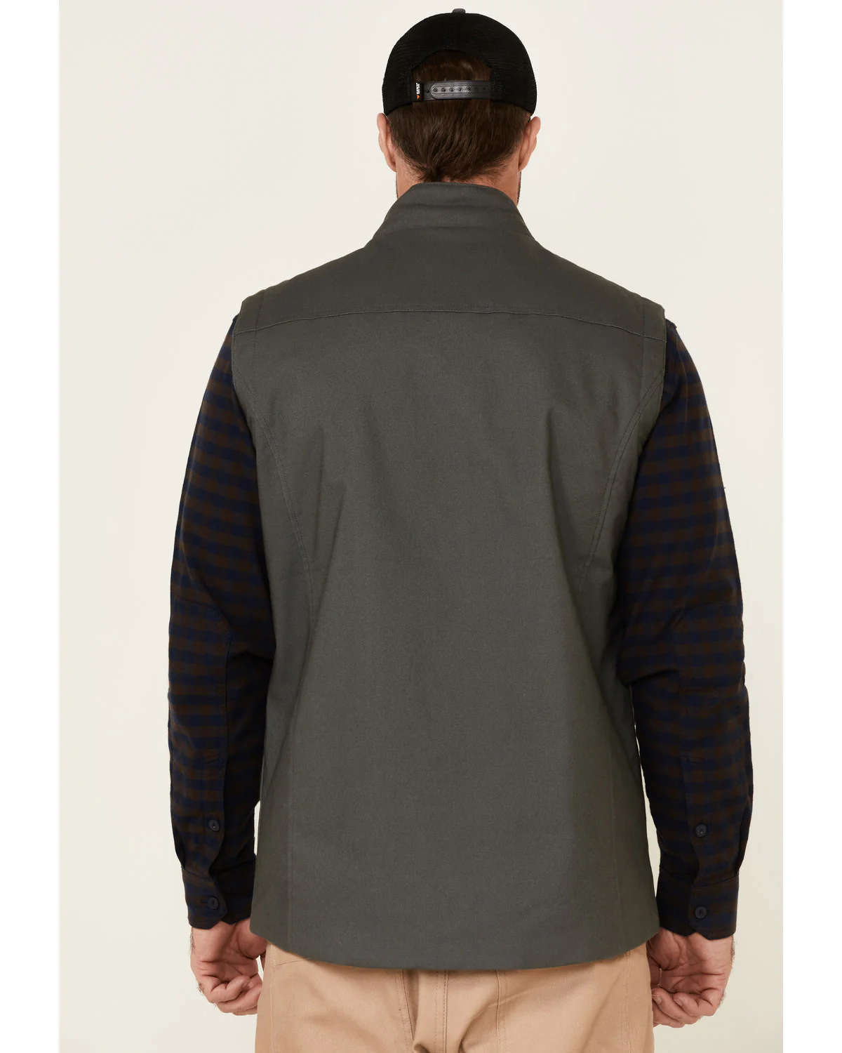 Men's Dark Gray Tejon Insulated Stretch Zip-Front Work Vest - Image 5