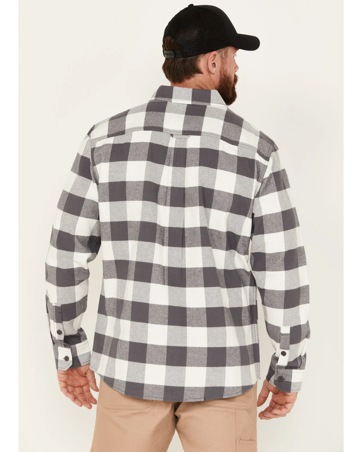 Men's Buffalo Plaid Print Flannel Work Shirt - Image 4