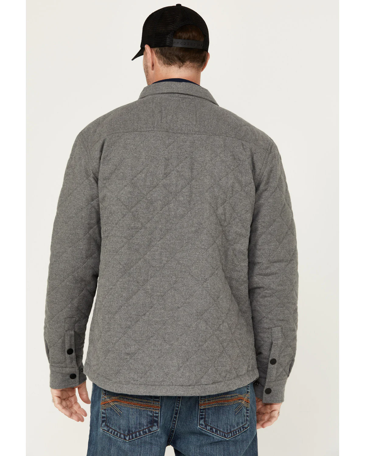 Men's Quilted Flannel Shirt Jacket - Image 4