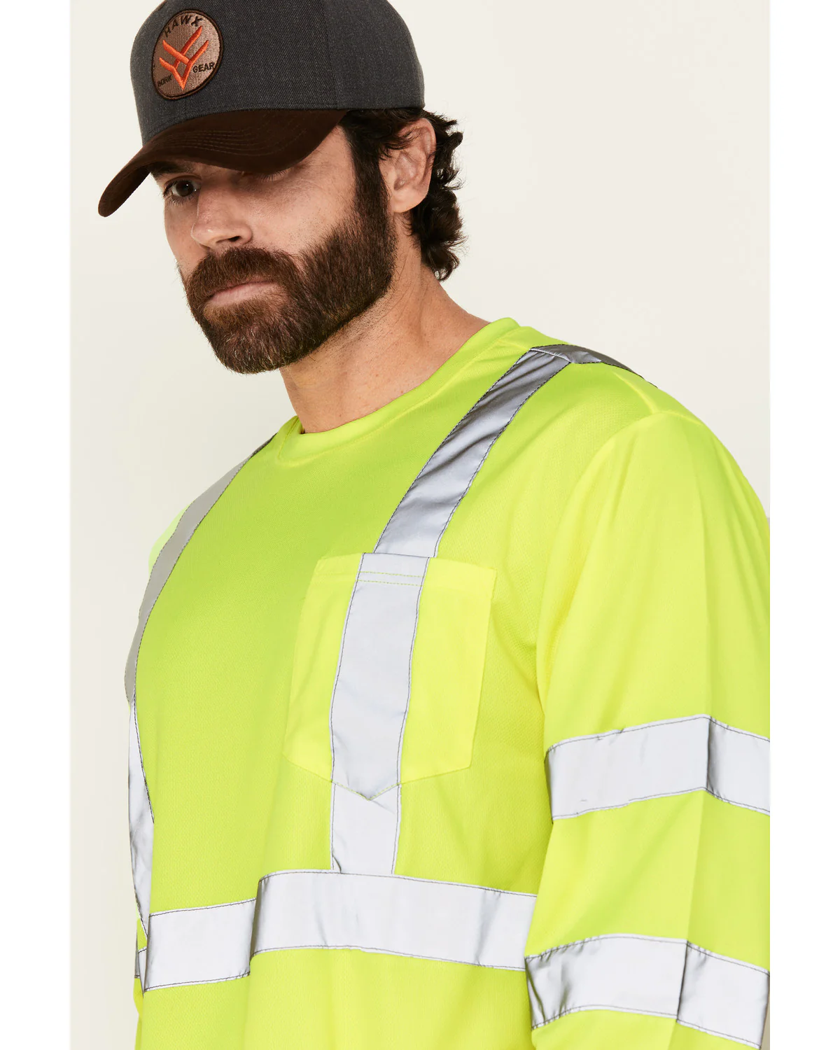 Men's Reflective Long Sleeve Work T-Shirt - Big - Image 3