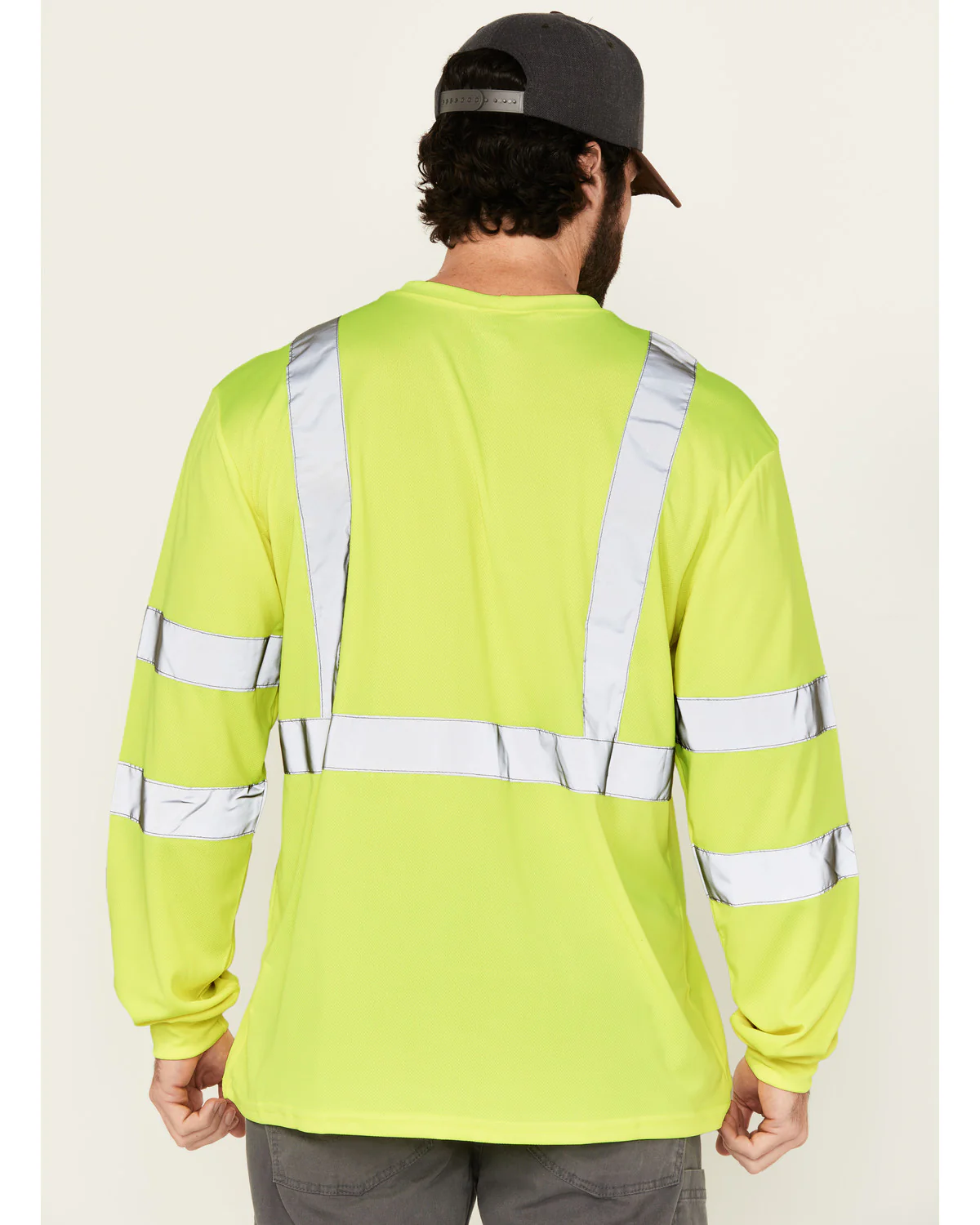 Men's Reflective Long Sleeve Work T-Shirt - Big - Image 4