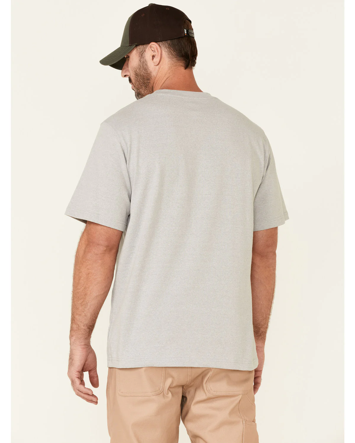 Men's Solid Light Gray Forge Short Sleeve Work Pocket T-Shirt - Image 4