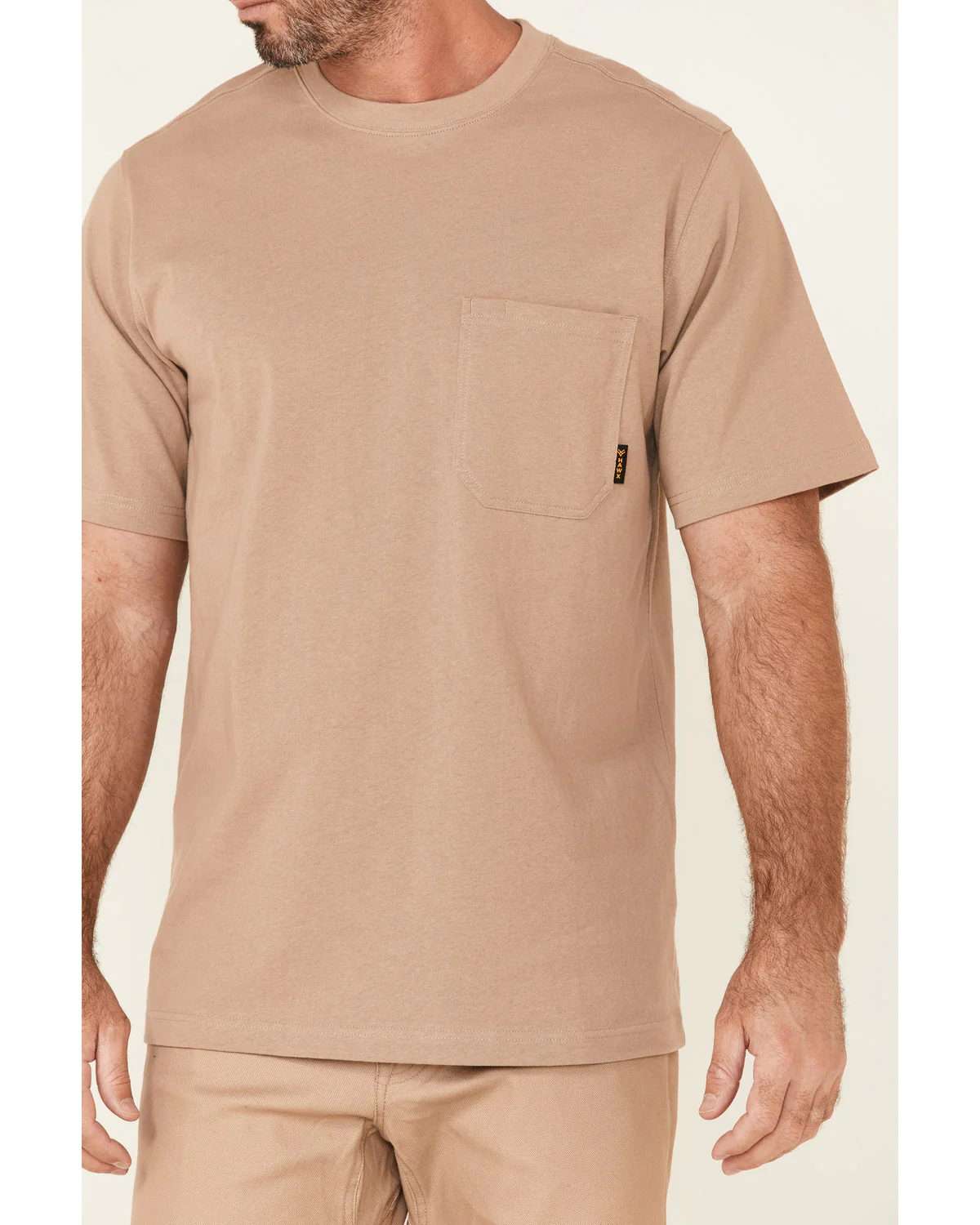 Men's Solid Natural Forge Short Sleeve Work Pocket T-Shirt - Big - Image 3